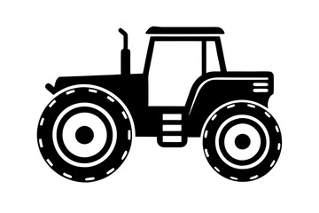 Tractor silhouette vector illustration isolated on a white background