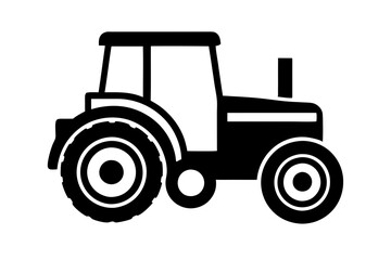 Tractor silhouette vector illustration isolated on a white background