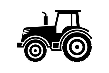 Tractor silhouette vector illustration isolated on a white background