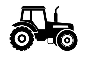 Tractor silhouette vector illustration isolated on a white background
