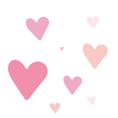 Texture with pink heart, vector decoration for banners and cards