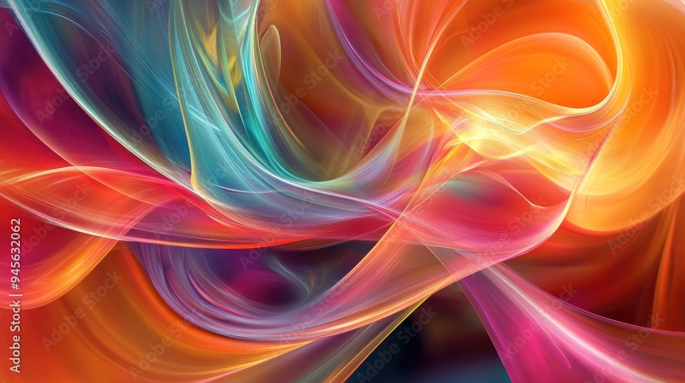 Poster close up of a vibrant computer generated abstract background design