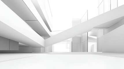 Obraz premium modern 3d building sketch art. generative.ai 