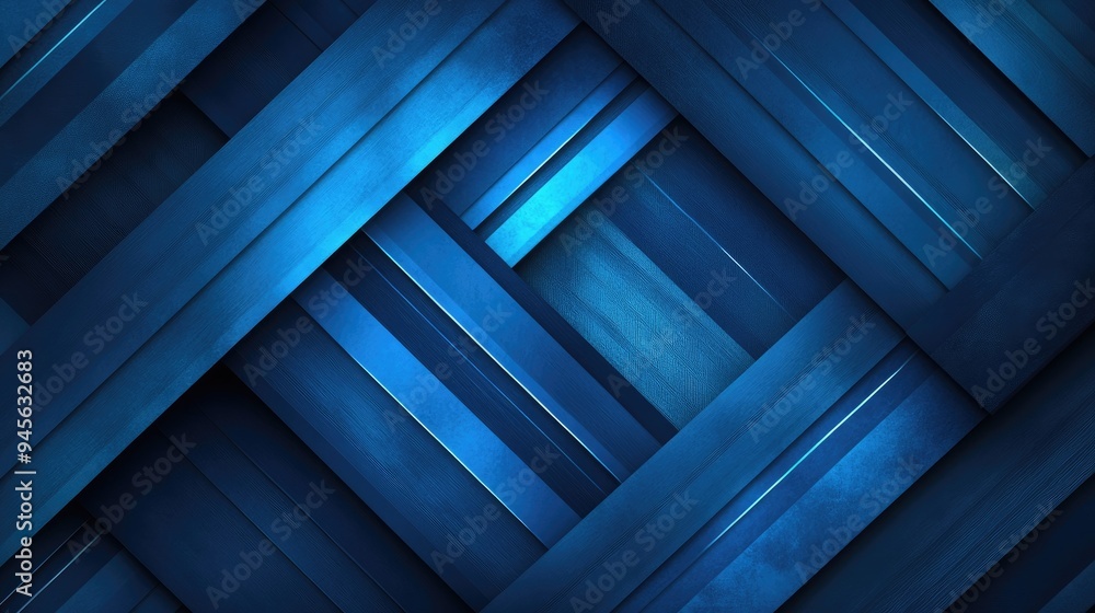 Poster abstract background featuring blue diagonal stripes within a square frame