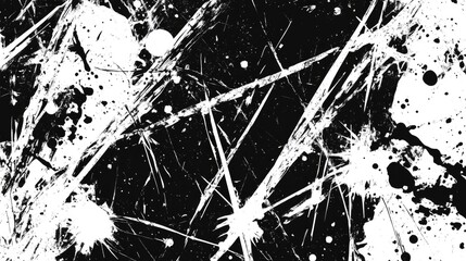 Abstract black and white chaotic grunge pattern suitable for backgrounds and design purposes