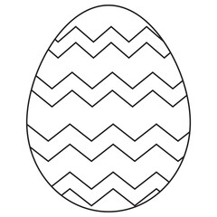 Hand Drawn Easter Eggs Illustration. Isolated Vector in Doodle Style