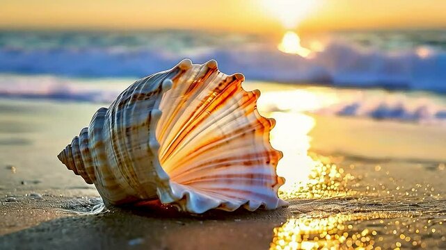 a seashell on the beach