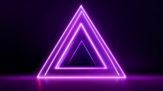 abstract neon purple multiple triangle lighting effect on dark background modern tech design elements trendy video