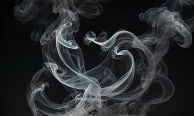 Like a ribbon being untied, the smoke unravels and dissipates into the air