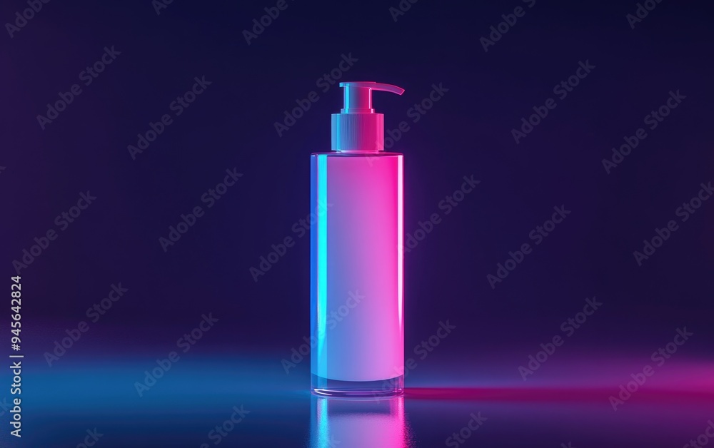 Poster 3d render of empty cosmetic skincare packaging suitable for mock up concept for beauty soap and spa 