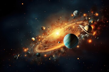Fototapeta premium Astronomy universe outdoors nebula.