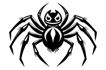 Spider silhouette vector art illustration