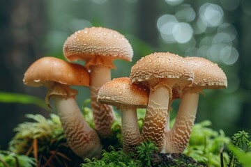 Obraz premium Champignon mushrooms vertical