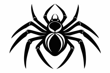 Spider silhouette vector art illustration