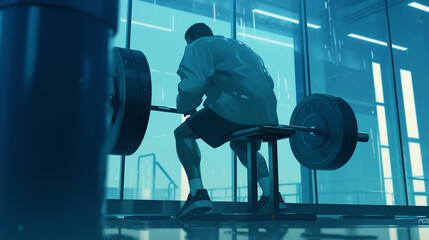 ジムで重量あげ