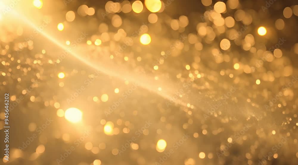Poster gold glitter background with sparkle shine light confetti abstract motion background shining gold pa