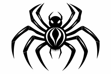 Spider silhouette vector art illustration