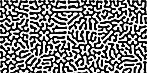 Abstract seamless turing pattern minimal organic geometric white background. black bold line abstract pattern Transparent monochrome striped texture, seamless pattern, modern stylish texture.