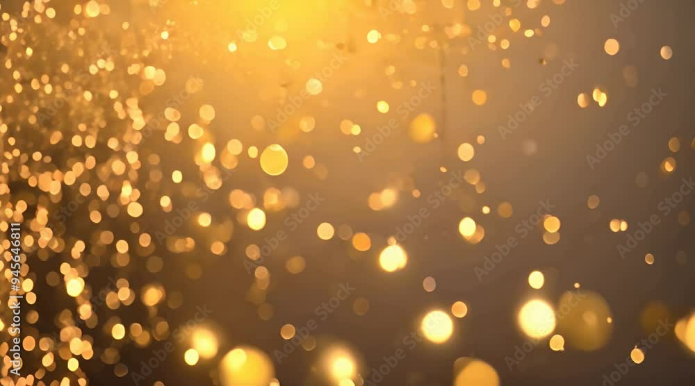 Poster gold glitter background with sparkle shine light confetti abstract motion background shining gold pa