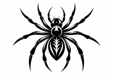 Spider silhouette vector art illustration