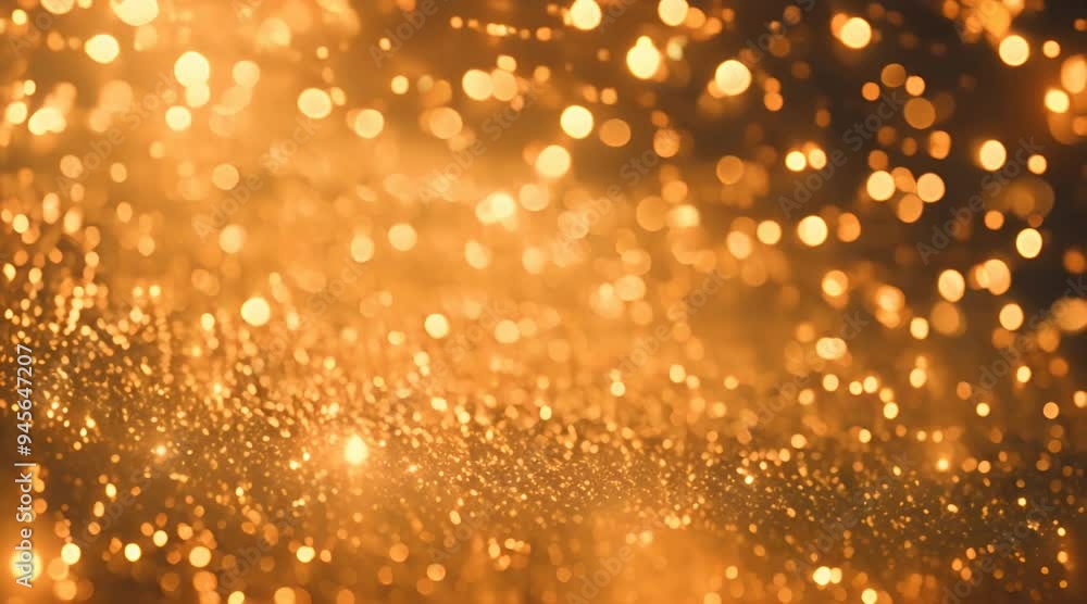 Poster gold glitter background with sparkle shine light confetti abstract motion background shining gold pa