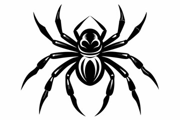 Spider silhouette vector art illustration