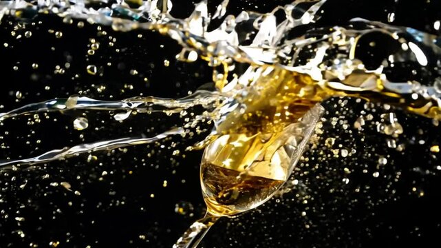 glass of champagne exploding new years eve holidays christmas