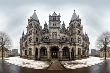 Obraz premium Gothic revival building architecture tower photo.
