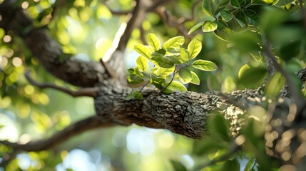 3D modeling of green leaves and branches