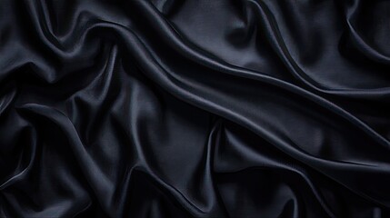 Obraz premium Velvet black texture background with intricate shadows and highlights ultra-realistic high-definition smooth finish 8K cinematic lighting luxurious depth