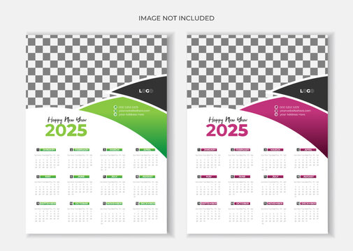 2025 Modern calendar design