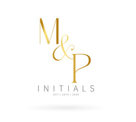 MP Letter Brand Logo, M&P Brand logo, MP Monogram Wedding logo, abstract logo design	