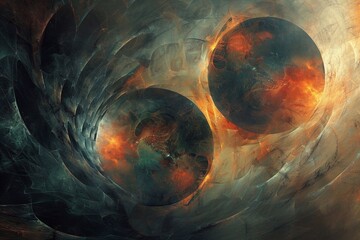 abstract fractal background. Expanded Perspective Draw Geometric shapes in expand