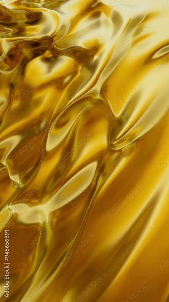 Poster abstract gold liquid. the background is golden, with a wave-like pattern. the texture appears to be 