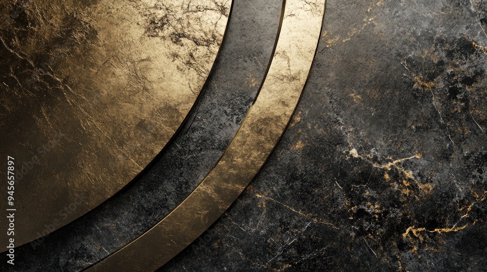 Poster elegant abstract background featuring metal textures combined with stone marble and granite 3d illus