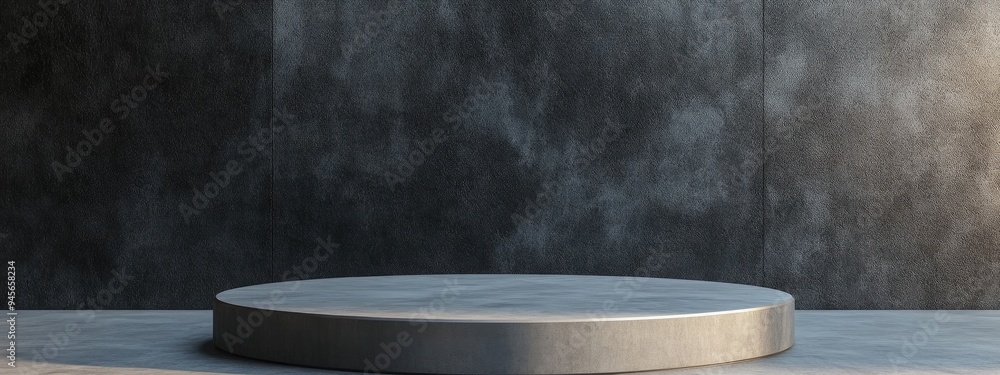 Poster empty winners podium in 3d rendering