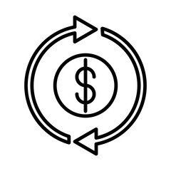 Currency Exchange line icon