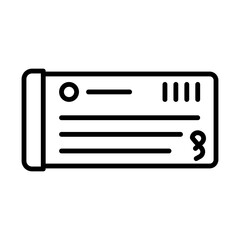 Checkbook line icon