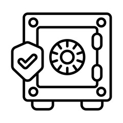 Safe line icon