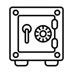 Safe Deposit Box line icon