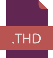 THD File extension icon fill crisp corners with symbol