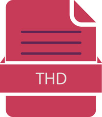 THD File icon black color and lines