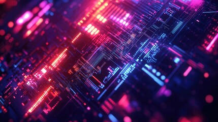 Fototapeta premium A dynamic abstract cybersport background with glowing digital elements and a high-tech vibe, ideal for showcasing esports, tech products, or business innovations in a Sci-Fi setting.