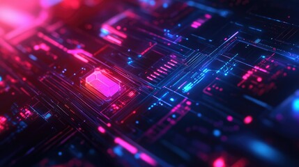 A dynamic abstract cybersport background with glowing digital elements and a high-tech vibe, ideal for showcasing esports, tech products, or business innovations in a Sci-Fi setting.