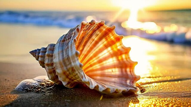 a seashell on the beach