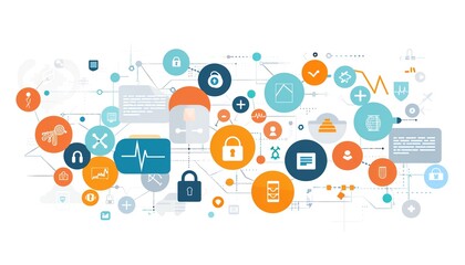 An abstract representation of cybersecurity in healthcare