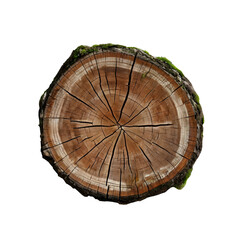 Fototapeta premium Tree trunk isolated on Transparent background