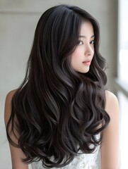 Fototapeta premium woman with hair