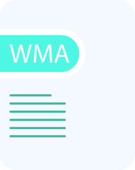 WMA File icon deep and minimal