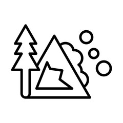 Avalanche Warning line icon